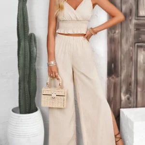 Ailani - Elegantes Set mit ärmellosem Top und weitem Bein