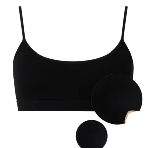 Bustier Damen Sport-BH Top mit Spaghettiträgern & abnehmbaren Pads