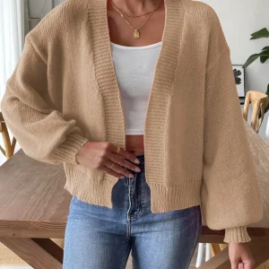 Chelsea - Legere Strickjacke mit langen Ärmeln und offener Front