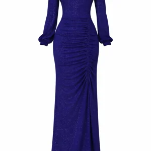 Abendkleid langärmliges Maxikleid Damen Abaya Kleid - Modest Fashion Abiye